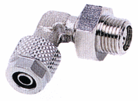 L-šroubení s vnějším trubkovým závitem, otočná o 360°