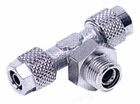 T-šroubení se spodním vnějším trubkovým závitem, otočná o 360°