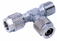 T-šroubení s bočním vnějším kuželovým závitem, pevná