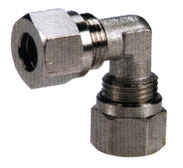 L-šroubení (s řezným kroužkem, poniklovaná mosaz)