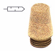 Tlumiče hluku s vnějším závitem - bronzové provedení