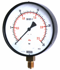 Standartní manometry 111.10.100, závit M20x1,5