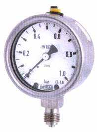 Nerezové manometry 232.50.063, spodní, závit G1/4