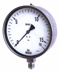 Nerezové manometry 232.50.160, spodní, závit G1/2