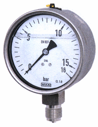 Nerezové glycerinové manometry 233.50.063, spodní, závit G1/4