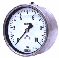 Nerezové glycerinové manometry 233.50.100, zadní, závit G1/2