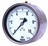 Nerezové glycerinové manometry 233.50.160, zadní, závit G1/2