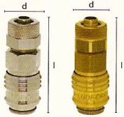 Rychlospojky se šroubením s převlečnou maticí (DN 5)