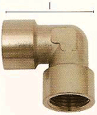 Kolena s vnitřními závity (z poniklované mosazi)