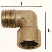 Kolena s vnitřním a vnějším závitem (z poniklované mosazi)