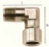 Kolena s vnitřním trubkovým a vnějším kuželovým závitem (poniklované provedení)